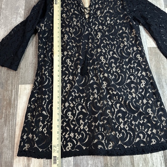 Xilaration XL Womens Blouse, Cream, Black, lacy - Picture 4 of 5